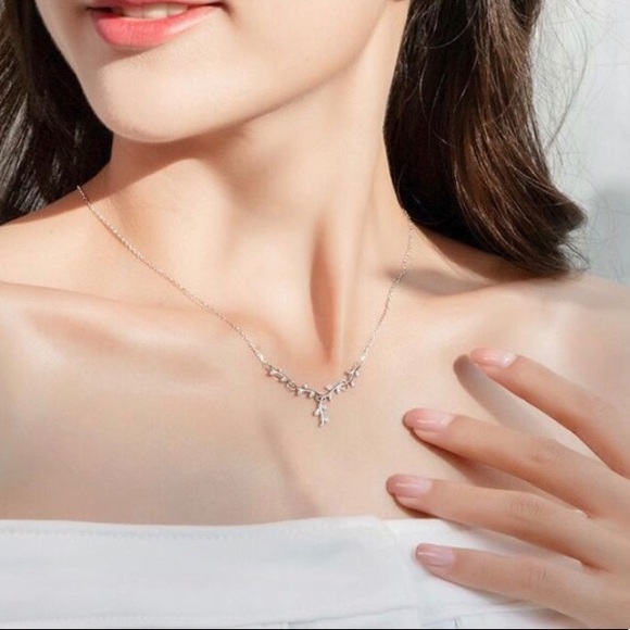 925 Sterling Silver Stamped Necklace ! - Picture 6 of 8